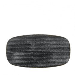 Charcoal Zwart langwerpig bord 34cm, churchill