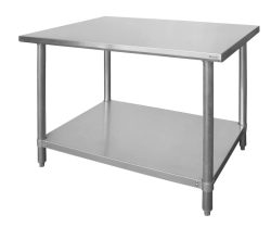 Stalen tafel met onderblad 1000x600x850mm, Hendi