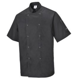 Cumbria Chef's -takki mustana, useita kokoja - Total Protex