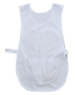 Kjole med lomme i hvit, flere størrelser - Total Protex