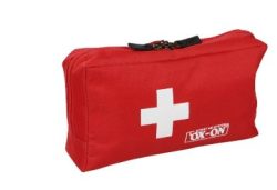 Førstehjælpskasse i rød, 14,5x27x9,5