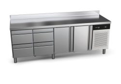 Jääkaappipöytä, 2 ovea ja 4 laatikkoa, CCP-4G HHDD - Fagor