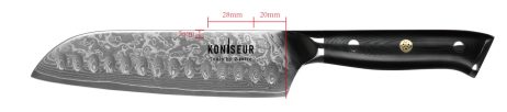 Santoku 16,5 cm. 67 lög af Damaskus stáli - KONISEUR - Tools By Gastro