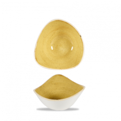 Skål 15,3 cm triangelform, Stonecast Mustard Seed Yellow - Churchill