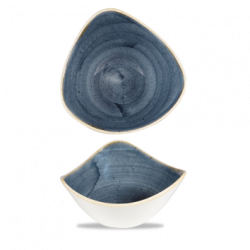 Tallerken dyb 18,5 cm triangelform, Stonecast Blueberry - Churchill