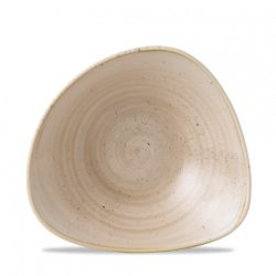 Diskur djúpur 23,5 cm þríhyrningur, Stonecast Nutmeg Cream - Churchill
