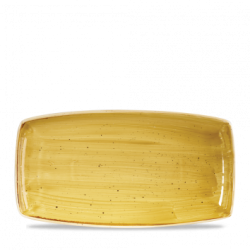 Tallerken flad 18,5 cm oblong, Stonecast Mustard Seed Yellow - Churchill