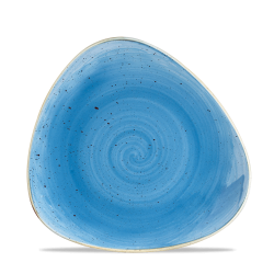 Tallerken flad 19 cm triangelform, Stonecast Cornflower Blue - Churchill
