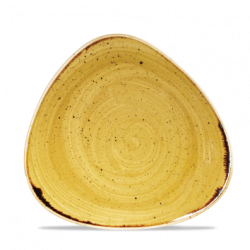 Tallerken flad 22,9 cm triangelform, Stonecast Mustard Seed Yellow - Churchill