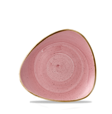 Tallerken flad 23 cm triangelform, Stonecast Petal Pink - Churchill