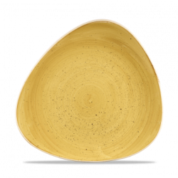 Tallerken flad 26,5 cm triangelform, Stonecast Mustard Seed Yellow - Churchill
