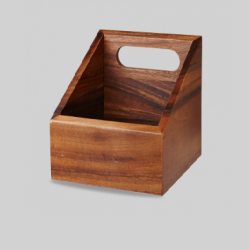 Puinen laatikko 15 x 15 cm, ruskea akaasia - Churchill