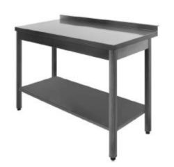 RESTVERKOOP - stalen tafel met onderblad, meerdere stuks beschikbaar - 3050x620x900 mm