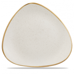 Tallerken flad 31,1 cm, triangelform, Stonecast Nutmeg Cream - Churchill