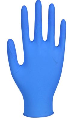 Wegwerphandschoen, L, blauw, Abena - 100 st