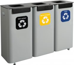 Modulaariset roskakorit jätteiden lajitteluun 3x70 litraa