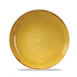 Pasta tallerken 24,8 cm, Stonecast Sennepsfrø Gul - Churchill
