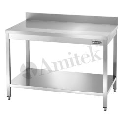 Stalen tafel met achterrand, TDL87A - Amitek