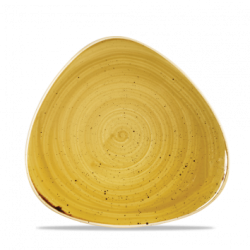 Tallerken flad 19,2 cm triangelform, Stonecast Mustard Seed Yellow - Churchill