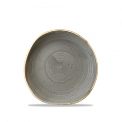 Stonecast grey, rund organisk tallerken, 18,6 cm, Churchill