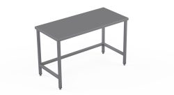 Stålbord uten underhylle
