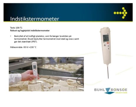 Indstikstermometer, Testo 106-T1 sæt inkl. Topsafe plastetui