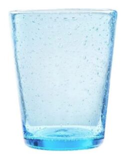 Waterglas Bubbles 30cl 3st. blauw